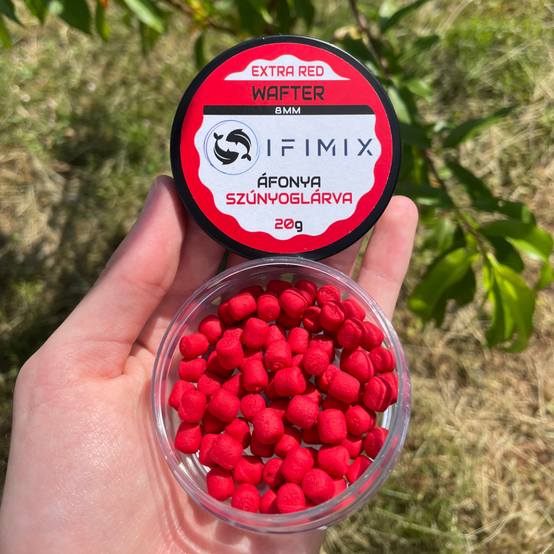 IFIMIX Áfonya-Szúnyoglárva EXTRA Red Wafters 8mm – piros wafters csali pontyozáshoz